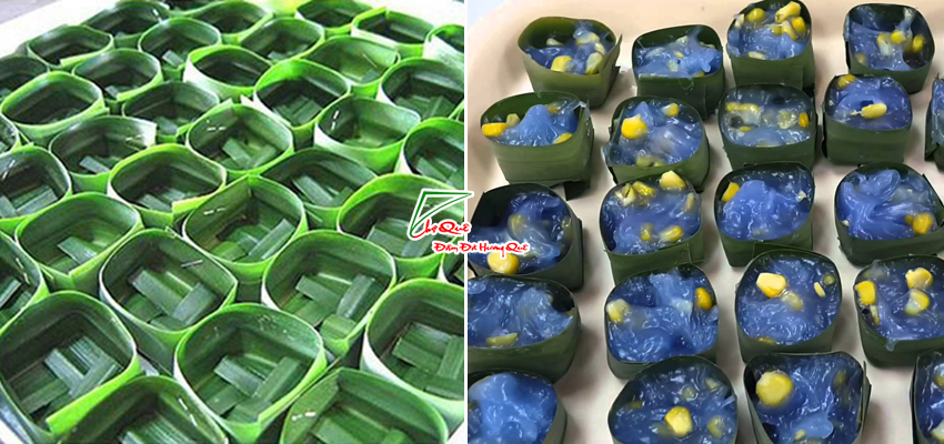 Bánh Tako Thái Lan hoa đậu biếc